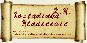 Kostadinka Mladićević vizit kartica